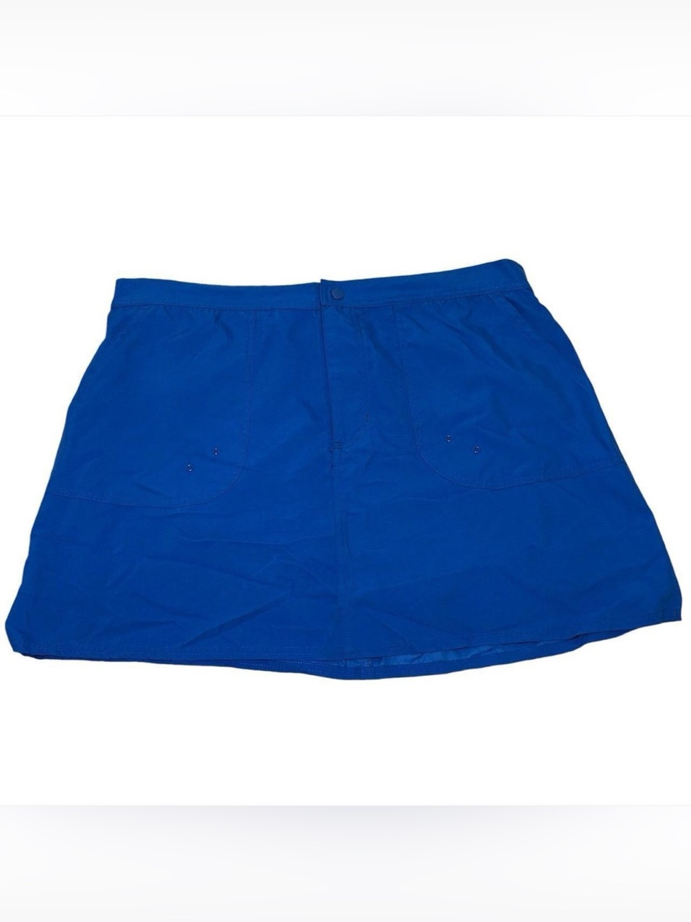 New Maxine Of Hollywood Blue Swim Summer Skirt With Attached Bottom Size 18